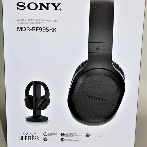 SONY WIRELESS (MDR-RF995RK) BLACK HEADPHONES - Picture 16 of 16